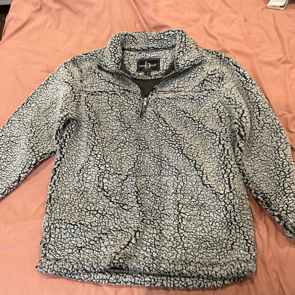 Cozy Black and White Quarter-Zip Pullover